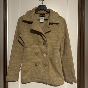 PATAGONIA Better Sweater Double Breasted Pea Coat Jacket Size XS